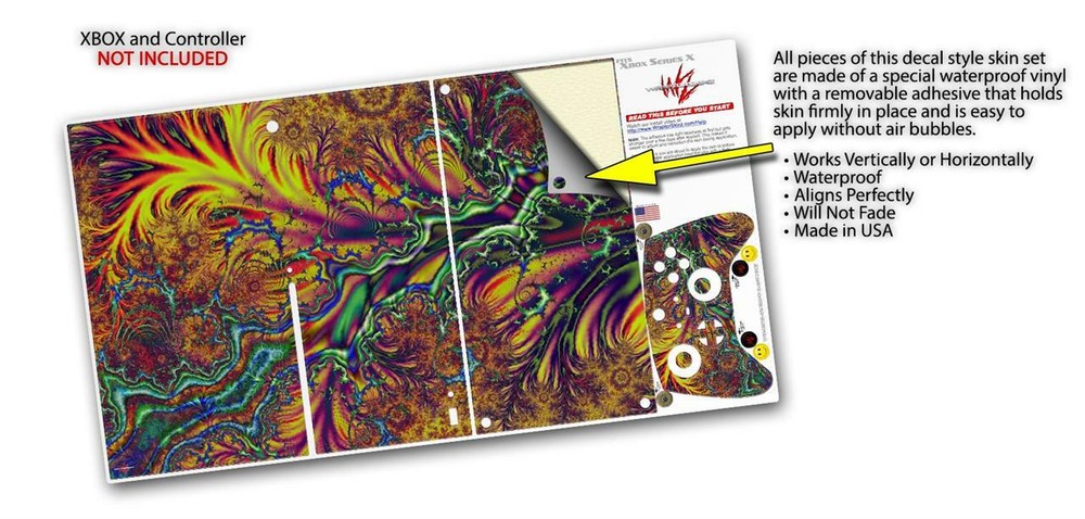 Skins XBOX Series X Console Controller Fire And Water