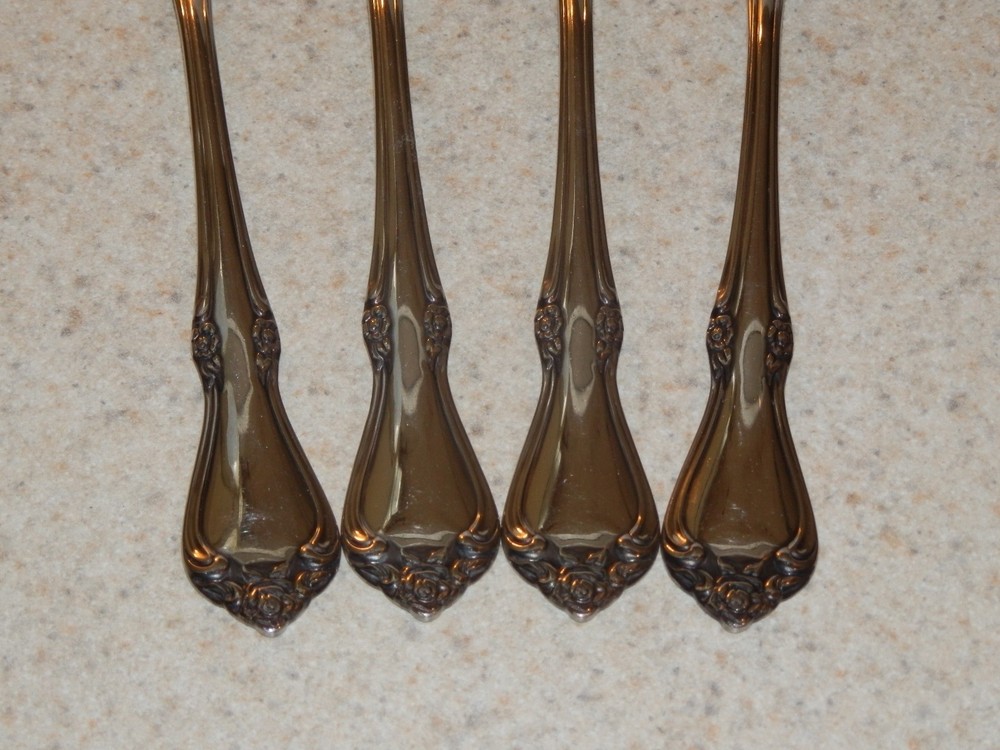 ONEIDA STAINLESS FLATWARE CELEBRITY PATTERN 4 SALAD FORKS 6 1/4"
