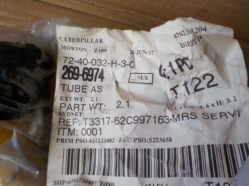 Caterpillar 269-6974: TUBE ASSEMBLY