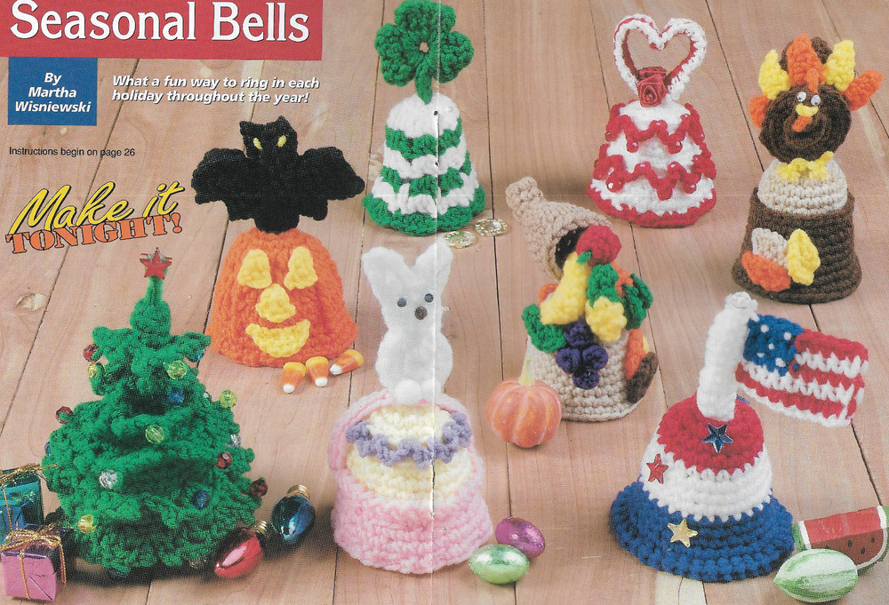 8 Seasonal Bells crochet pattern instructions
