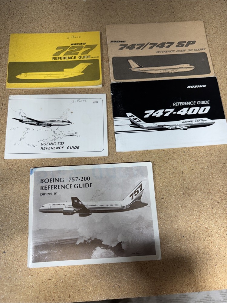 Lot Of 5 Vintage Boeing Reference Guide