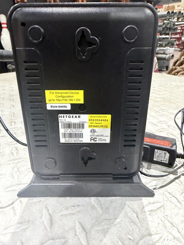 Netgear Internet Router style: GADSL ADSL2+