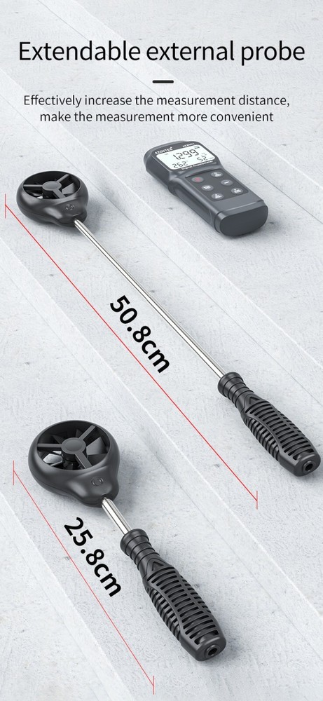 Multi-function Digital anemometer AE8901 split anemometer 0.3~45.0m/s