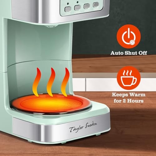 12-Cup Programmable Coffee Maker, Regular & Strong Brew Drip Coffee Green