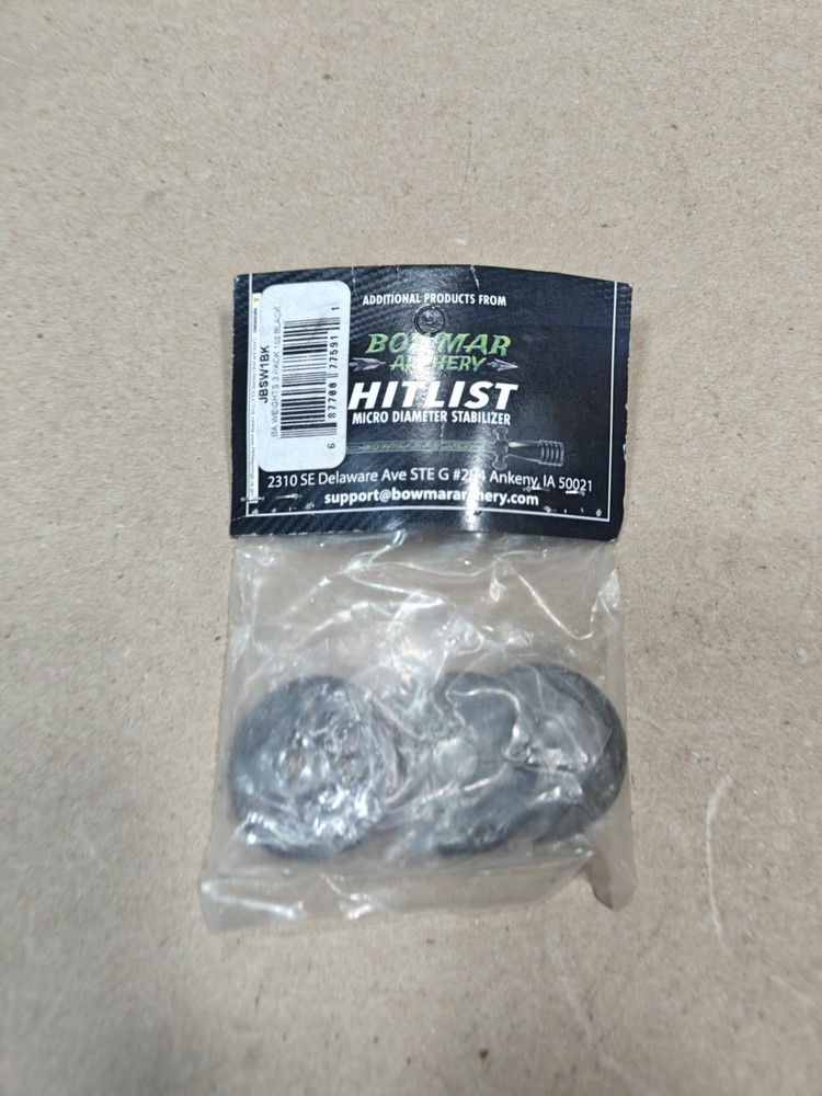 Bowmar Archery Hitlist Micro Diameter Stabilizer BA Weights 3-Pack, 1 Oz., Black