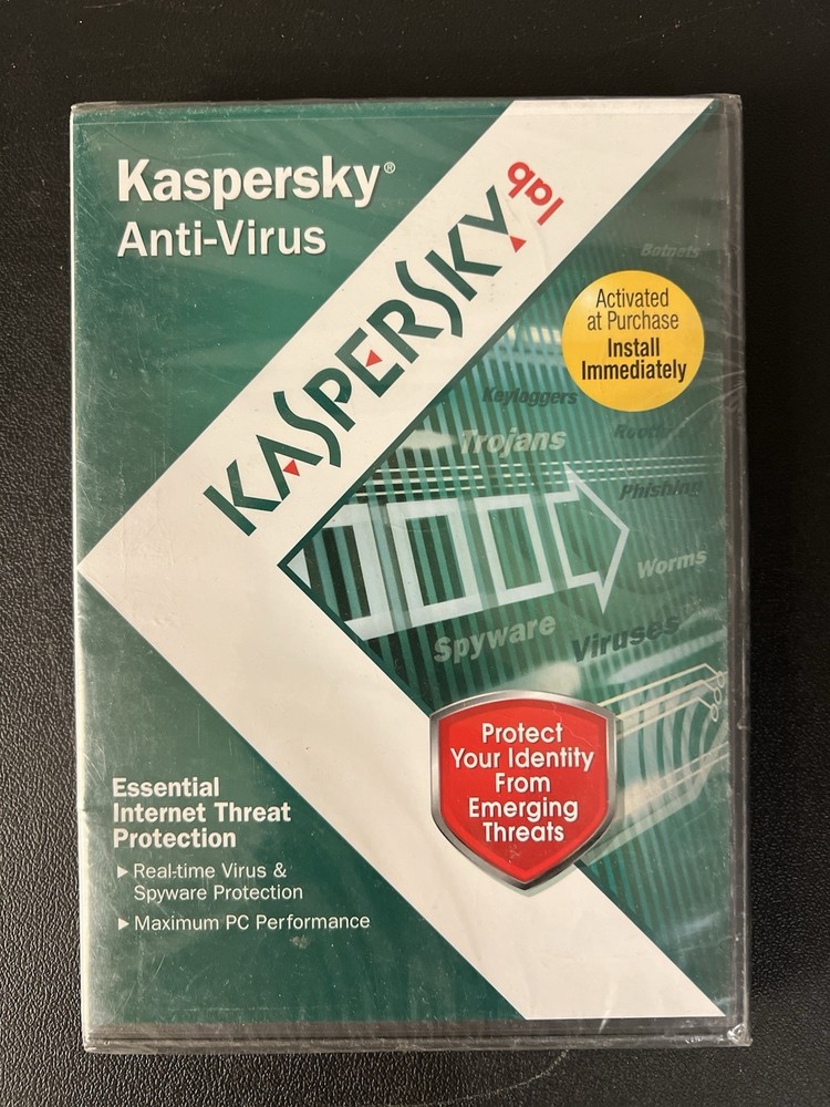 KASPERSLab Anti-Virus Protection PC Computer Security Software - New Sealed