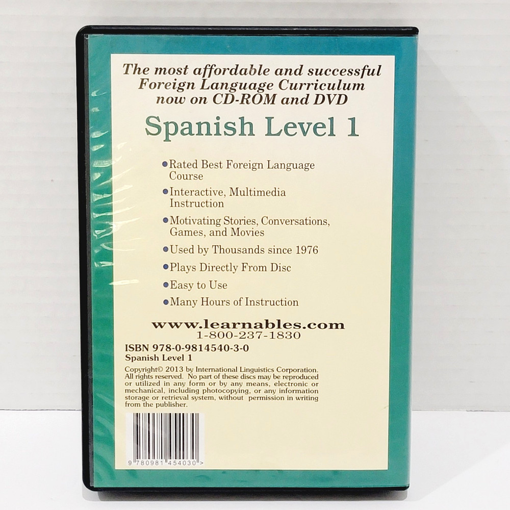 The Learnables On Computer Spanish Level 1 One on DVD & CD-ROM Harris Winitz