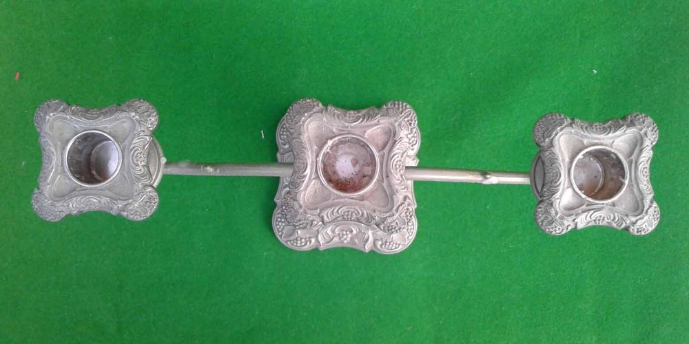 VINTAGE 3 SCONCE SILVER PLATED CANDELABRA.
