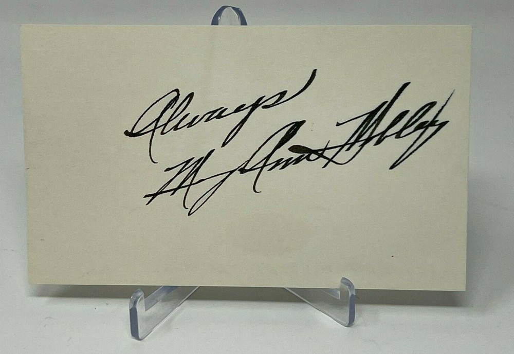 Mary Ann Mobley Signed Index Card JSA COA