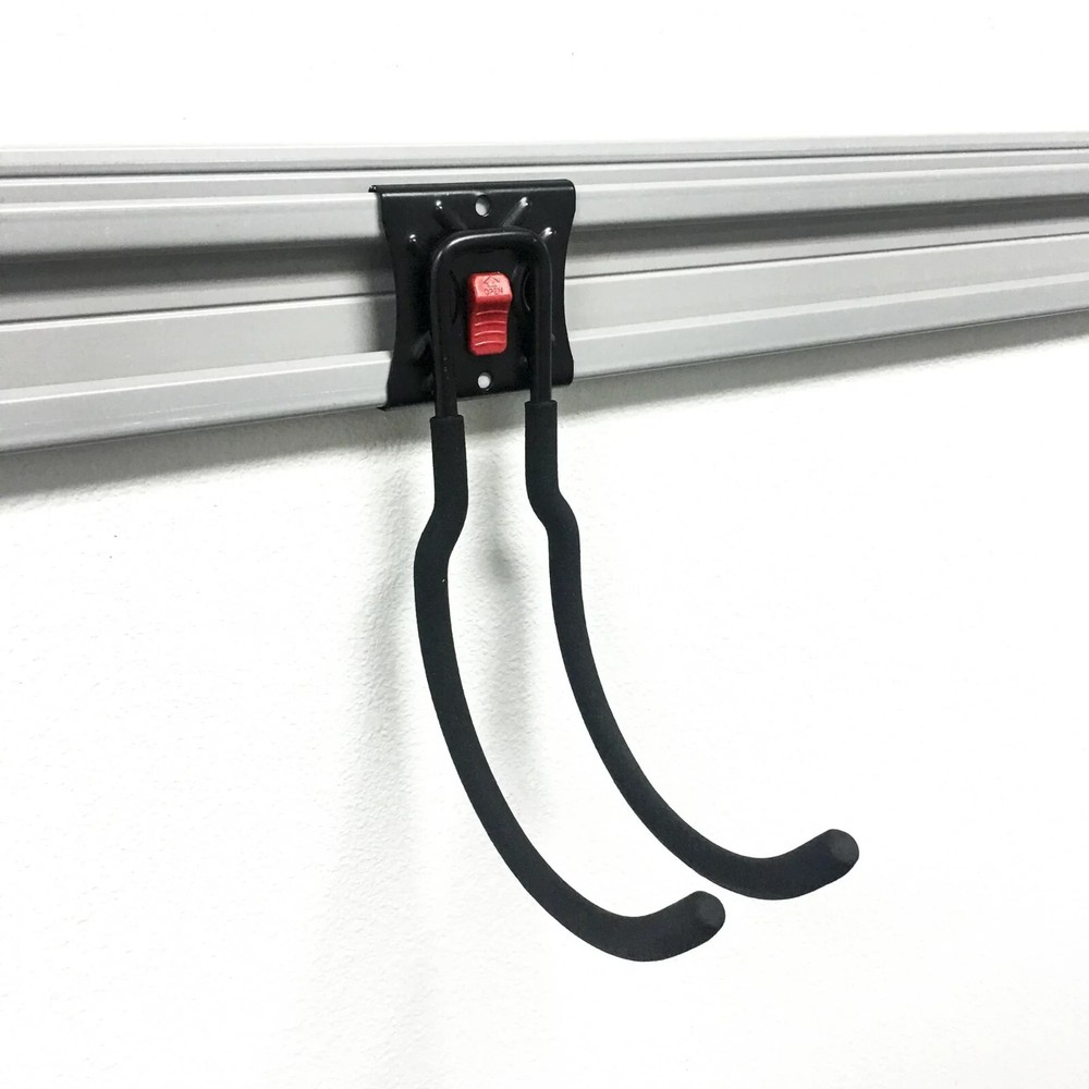 (2) Hyper Tough 6-inch Quick-Release U Hook for Snap Rail, Organizer, Wall Mount