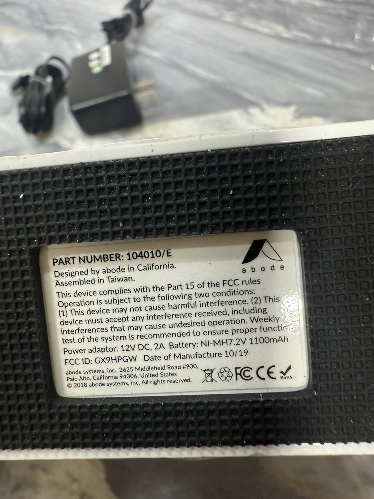 Adobe Security System 104010/E USB ETHERNET 12vDC