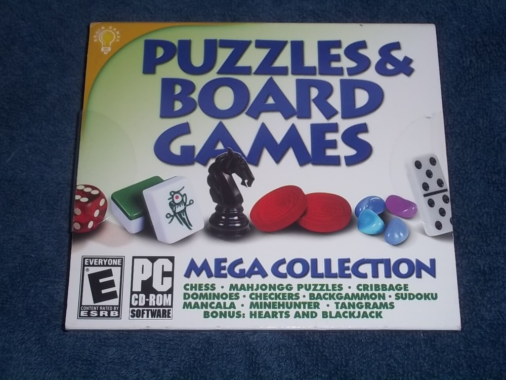 PUZZLE & BOARD GAMES MEGA COLLECTION (CD-ROM, 2017)
