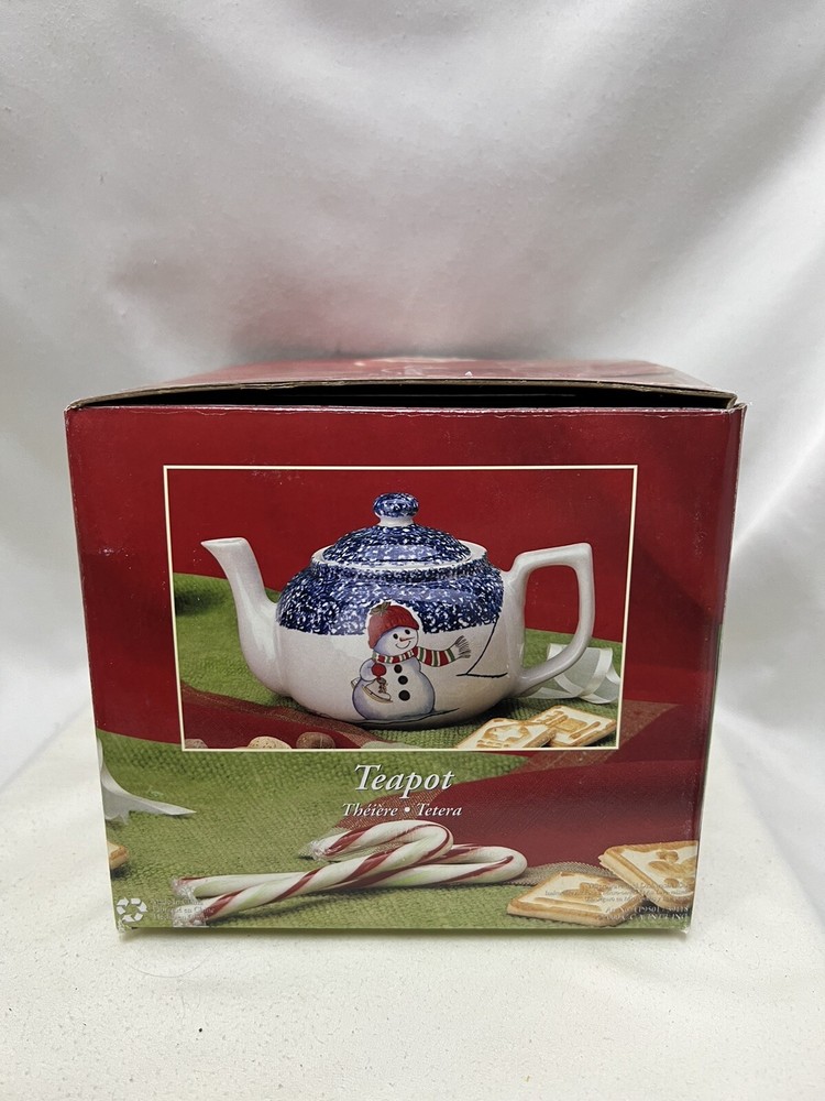 Snowman Teapot Thomson Pottery 2000 NRFB
