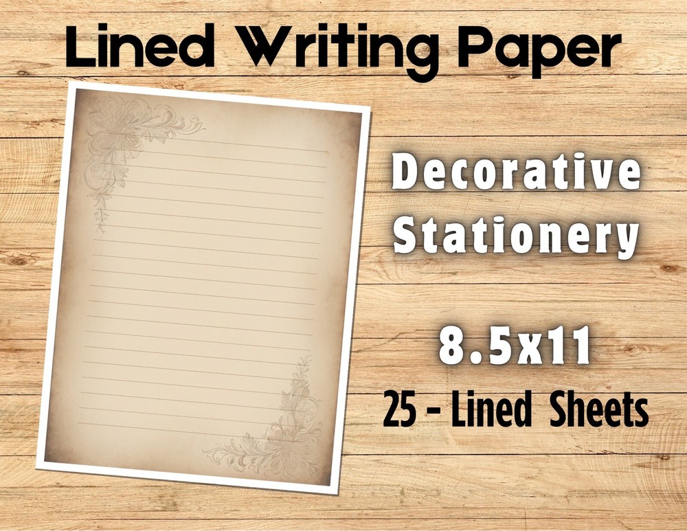 Decorative Stationery - 25- Lined Writing Papers  #0037