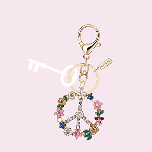 Bling Flower Peace Sign Key Creative Packaging MZ843-1