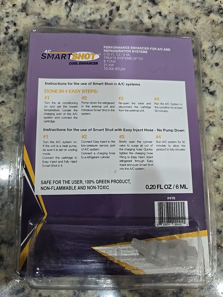 AC SmartShot Performance Enhancer For AC & Refrigeration Systems Cool Enhancer