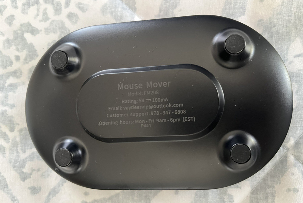 Vaydeer Undetectable Mouse Mover, M4 Mouse Jiggler Device with On/Off Switch