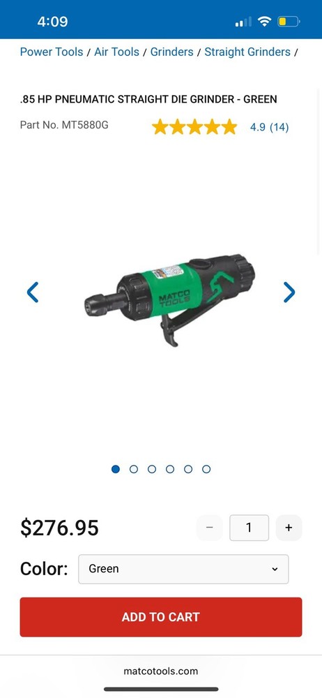 Matco Straight And Angle Grinder