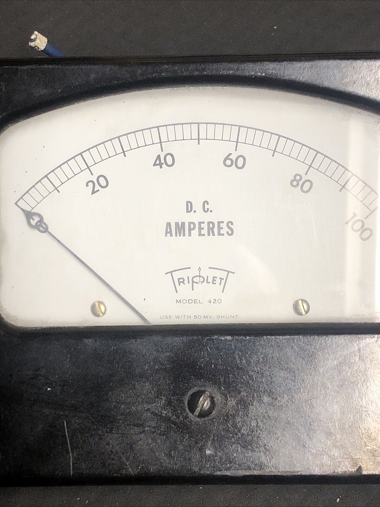 TRIPLETT MODEL 420, 0-100 D.C. AMPERES