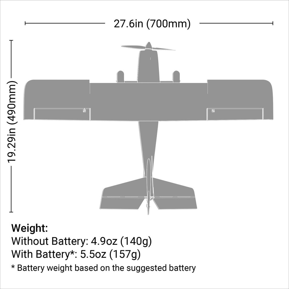 HobbyZone HBZ6150 Apprentice STOL S 700mm BNF Basic with SAFE HH