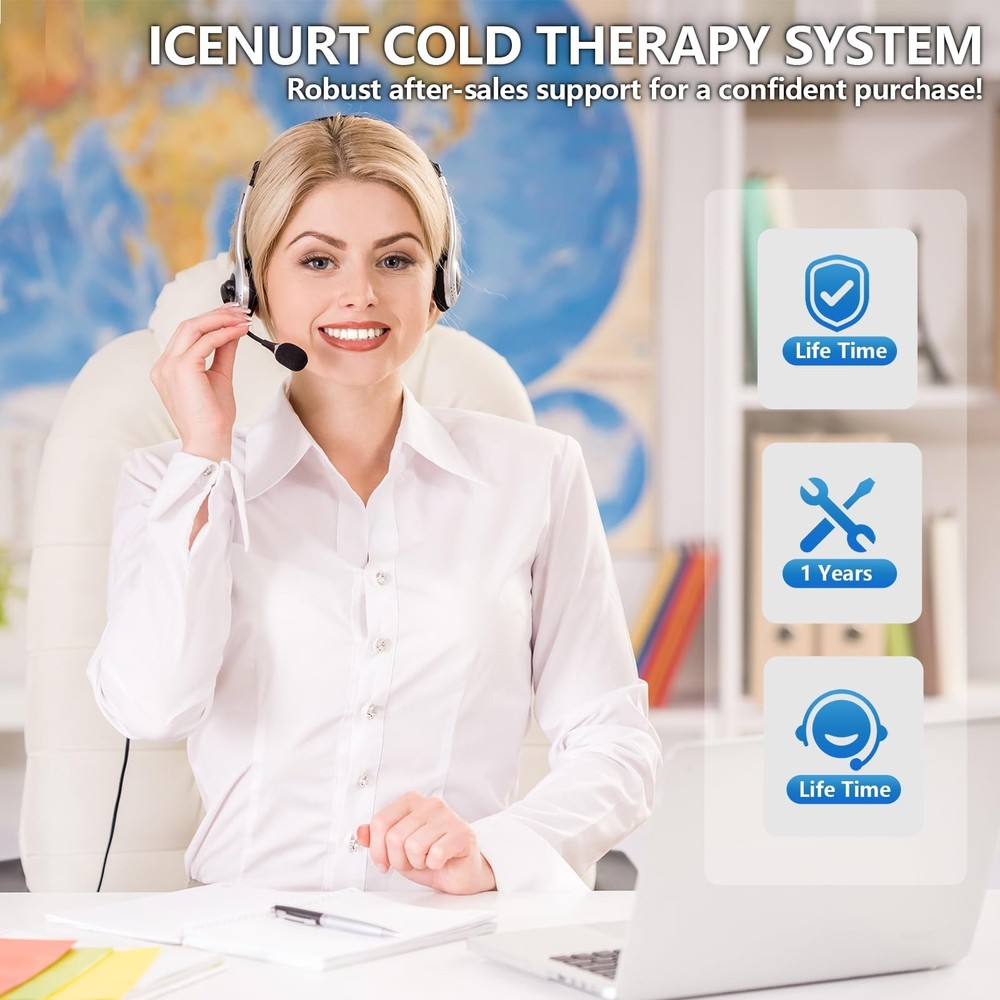 Cold Therapy Machine with Programmable Timer, Ice Machine for Knee After Surg...