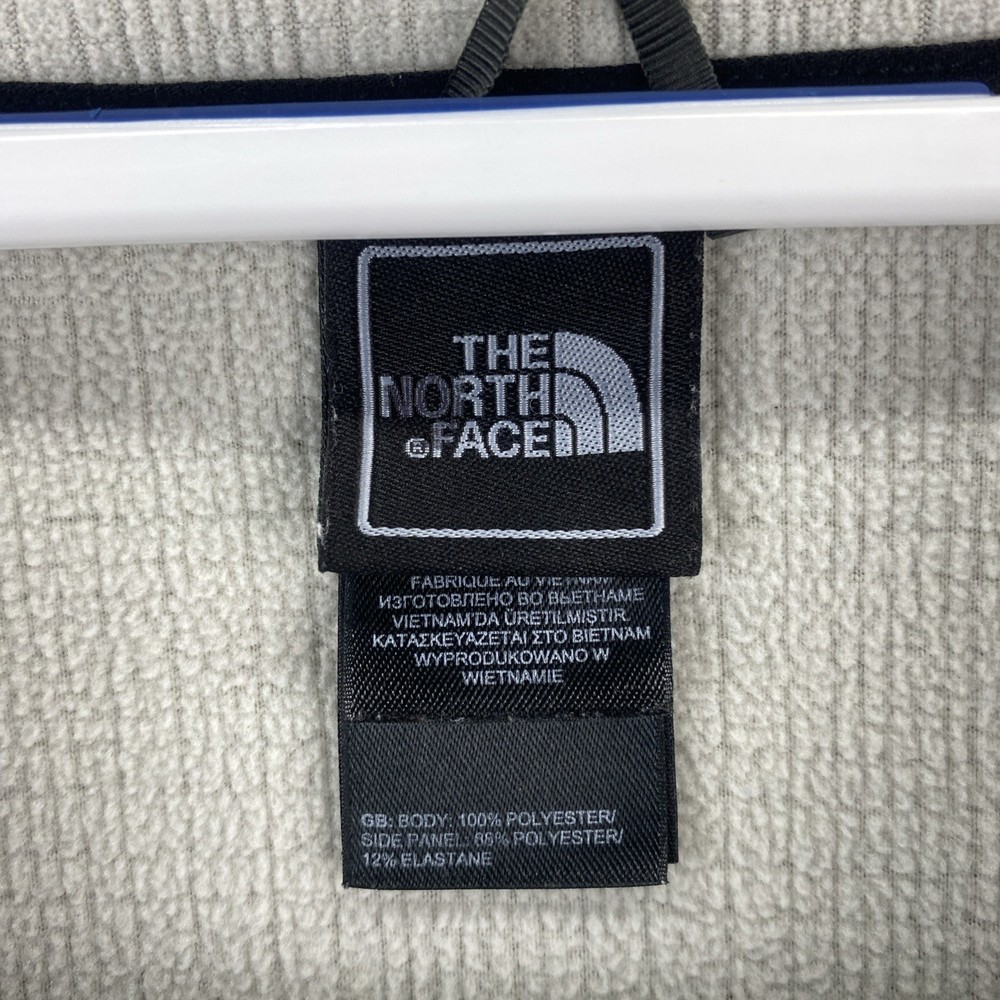 The North Face L Beige 1/4 Zip Pullover Long Sleeve Mock Neck Polyester