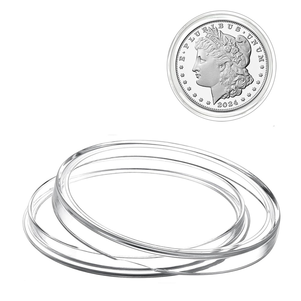 MUDOR Silver Dollar Coin Holders for Morgan, Peace, 100 Pack 38mm