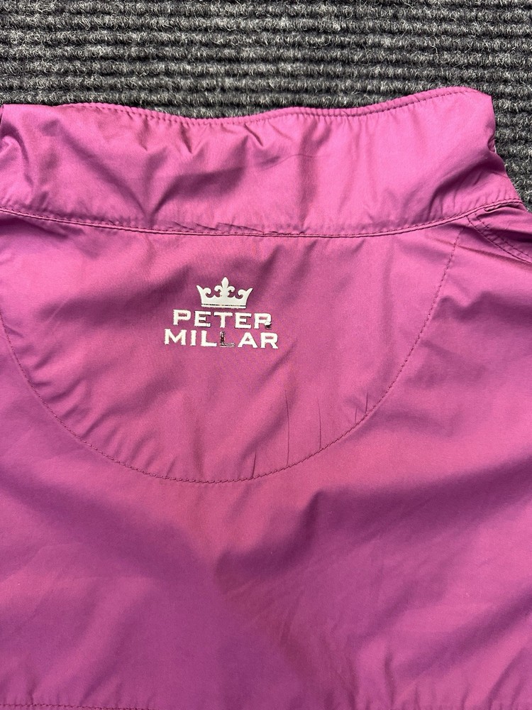 Peter Millar Wind Quarter Zip Pullover Jacket Purple Size Medium