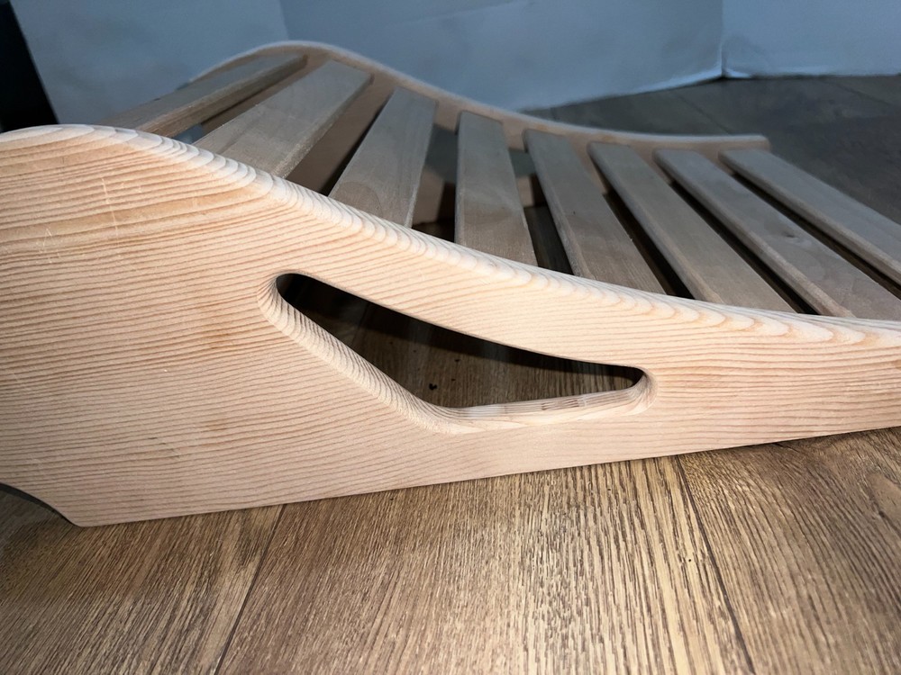 Sauna Backrest – Ergonomic Wooden Sauna Back Support (Hemlock)