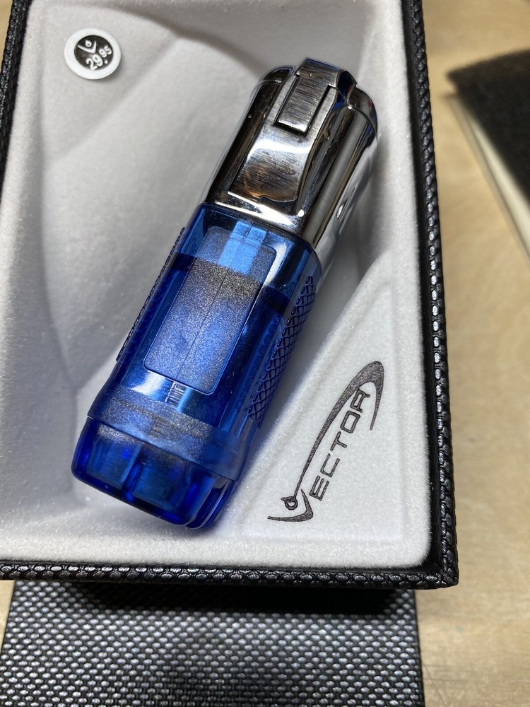 Vector Quad Tank Four Jet Cigar Lighter - Blue - New