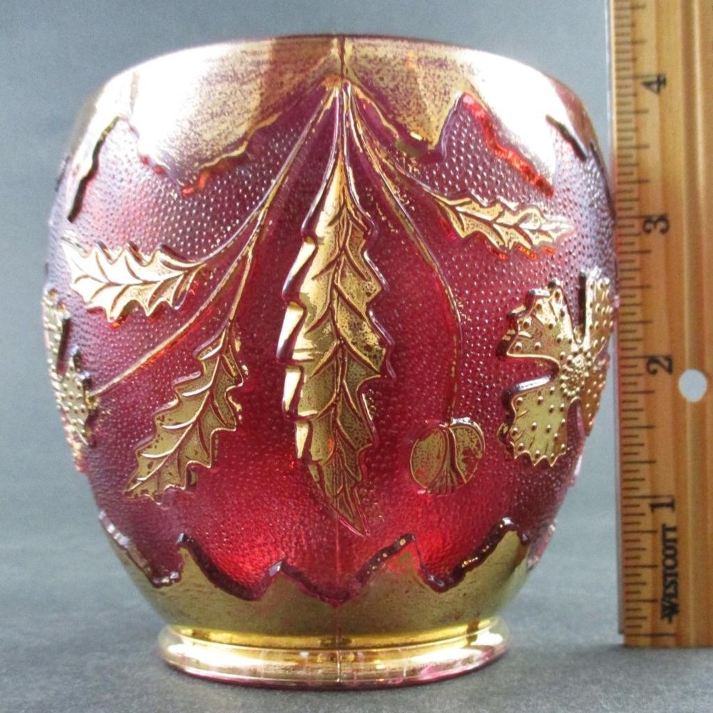 DELAWARE eapg Ruby Stained JAR - Antique PICKLE CASTOR - 7" long FORK