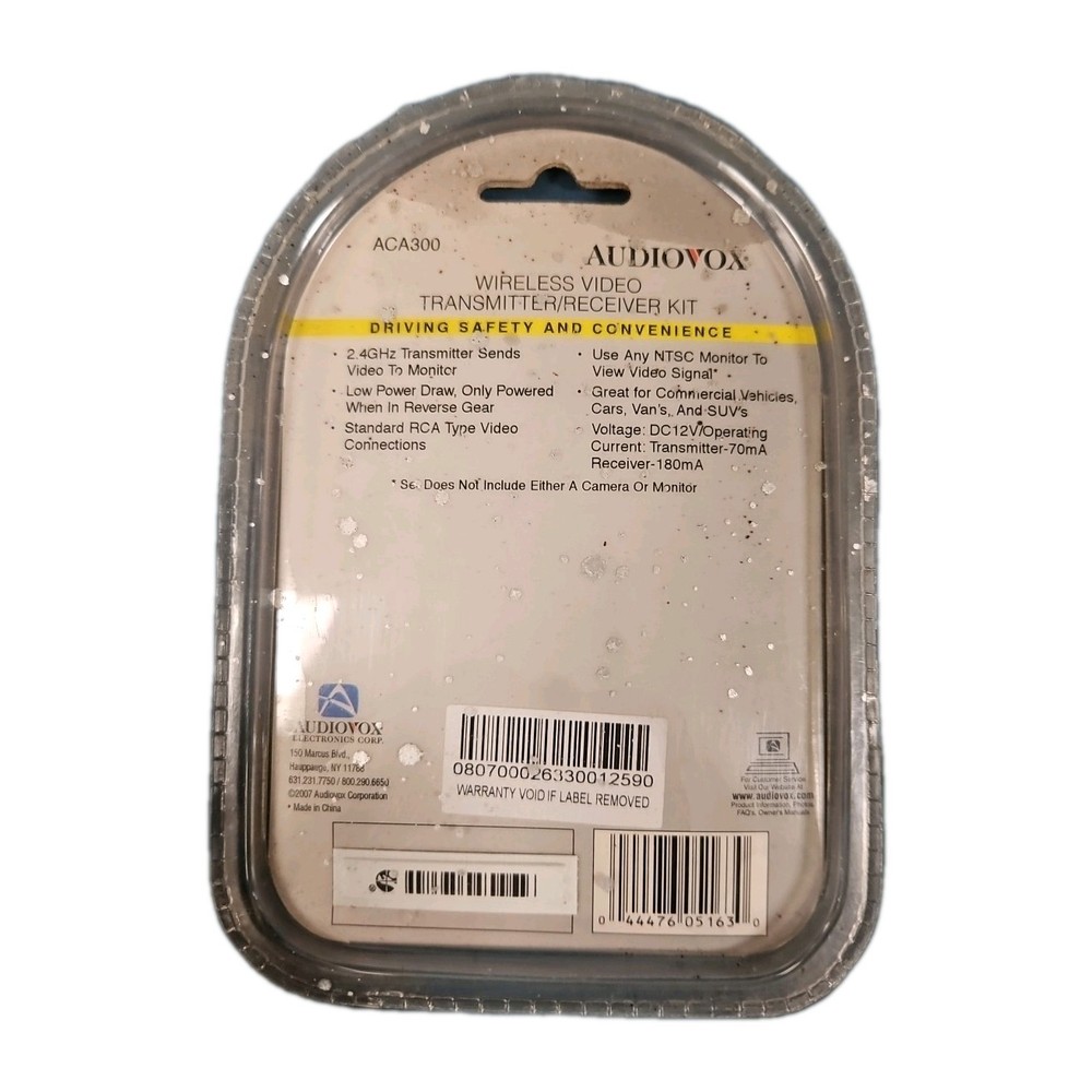 Audiobox Wireless video transmitter rehever kit collision avoidance system