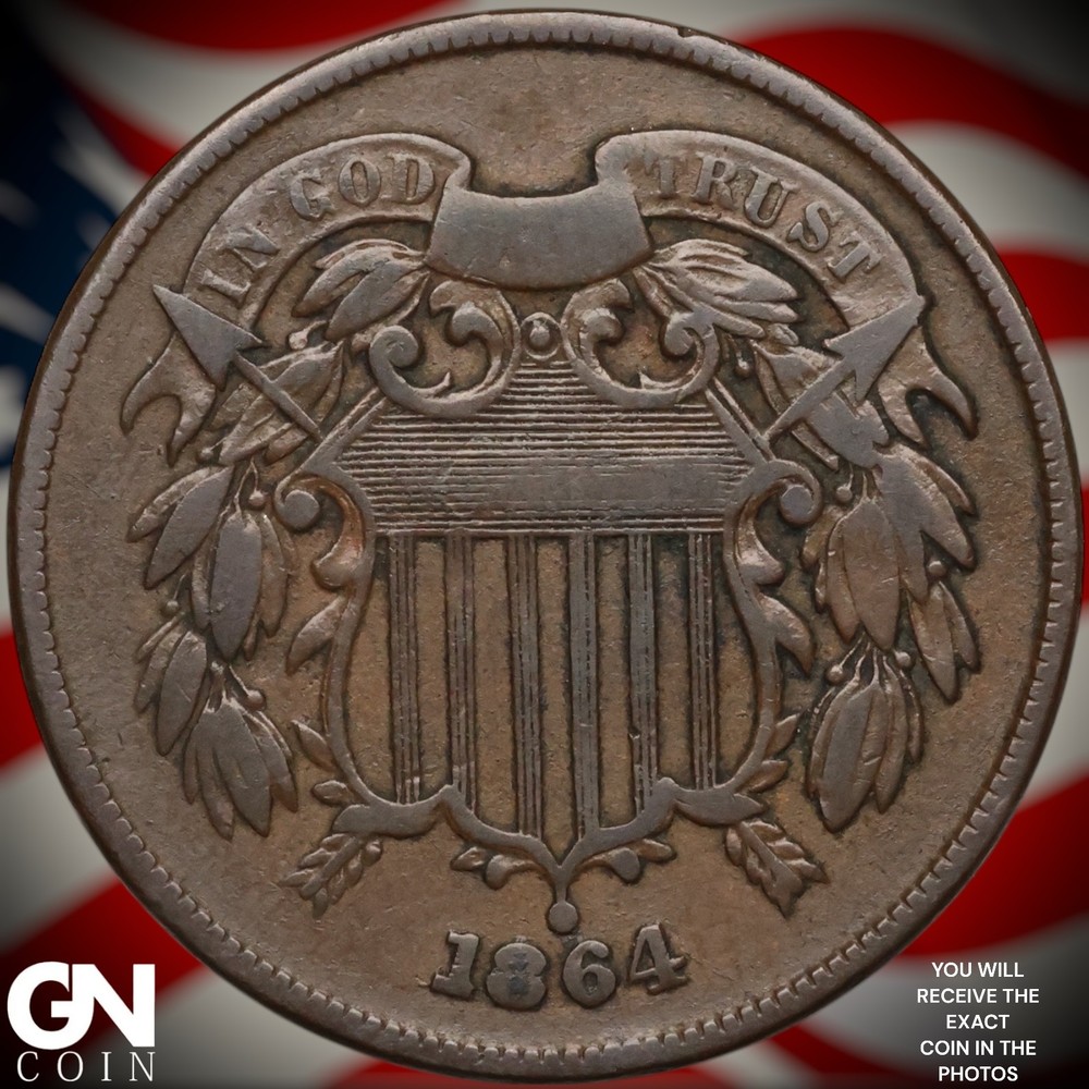 1864 2 Cent Piece B1162