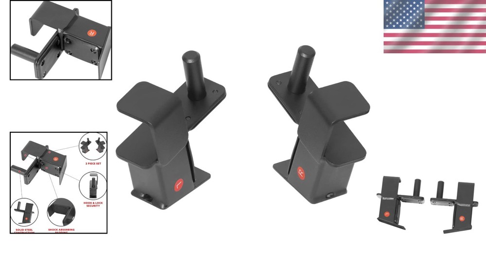 Power Cage J-Hooks with Protective Padding - Ultimate Home Gym Accessory