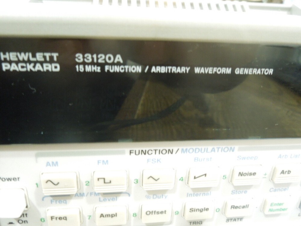 Hewlett Packard Model: 33120A. 15 MHz Function / Arbitrary Waveform Generator