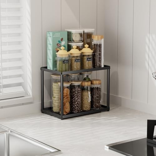 2 Tier Bathroom Counter Organizer, Rectangular Vanity Standard Version