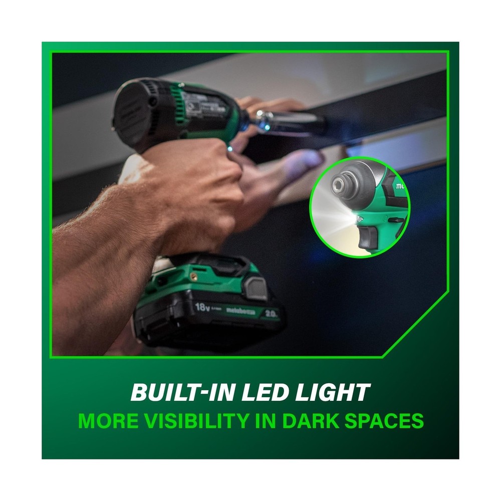 Metabo HPT 18V MultiVolt Cordless Brushless Driver Drill & Impact Driver Comb...