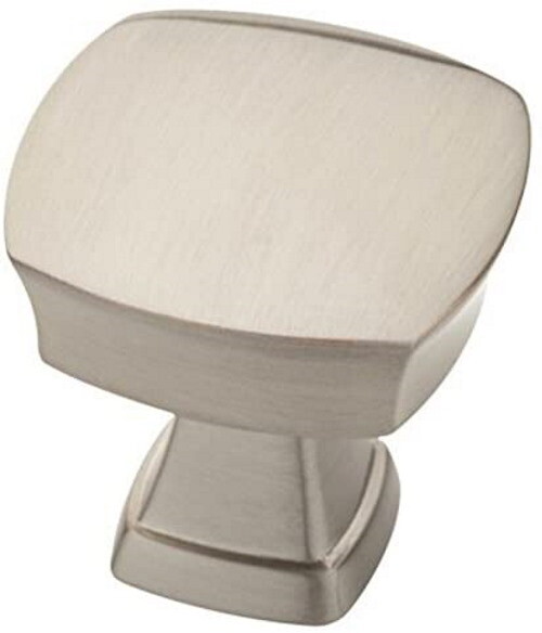 1 (ONE) Threshold Column Knob - Satin Nickel Square Top Knob