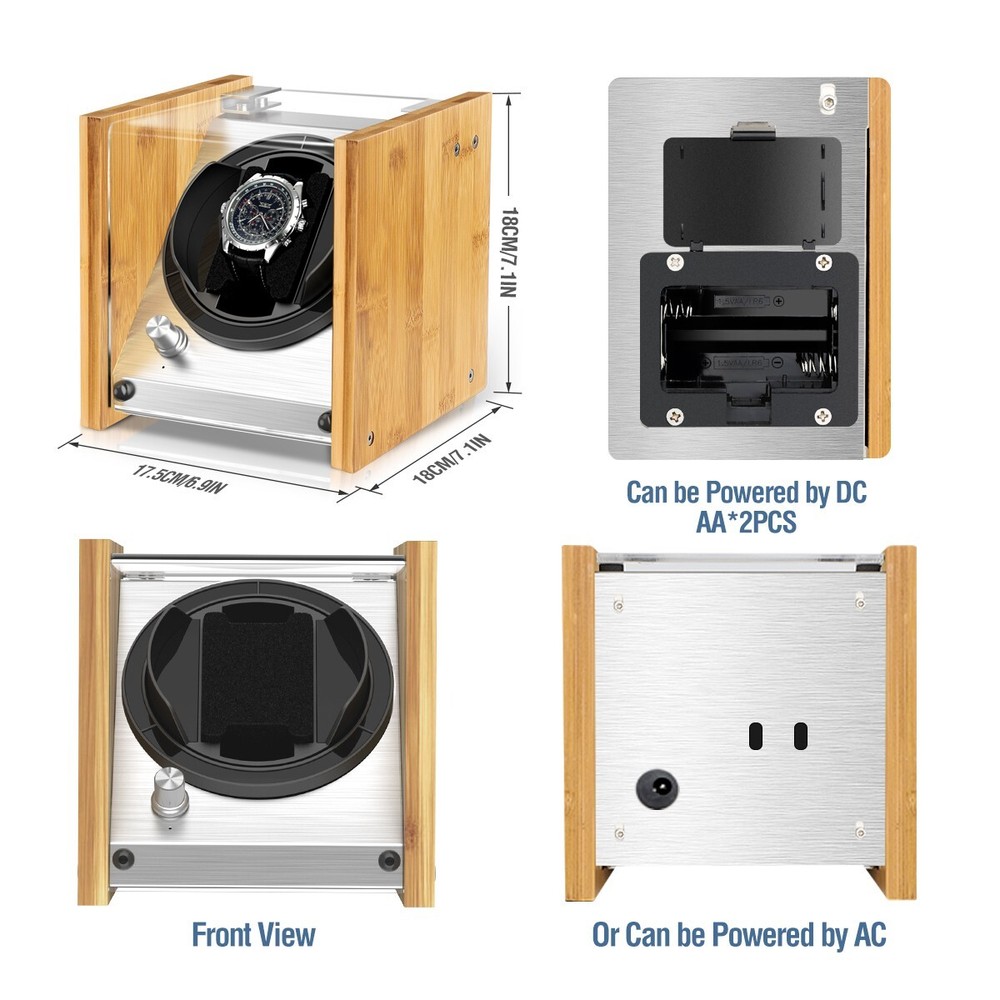Single Watch Winder for Extra Large to Small Automatic Watches Display Box
