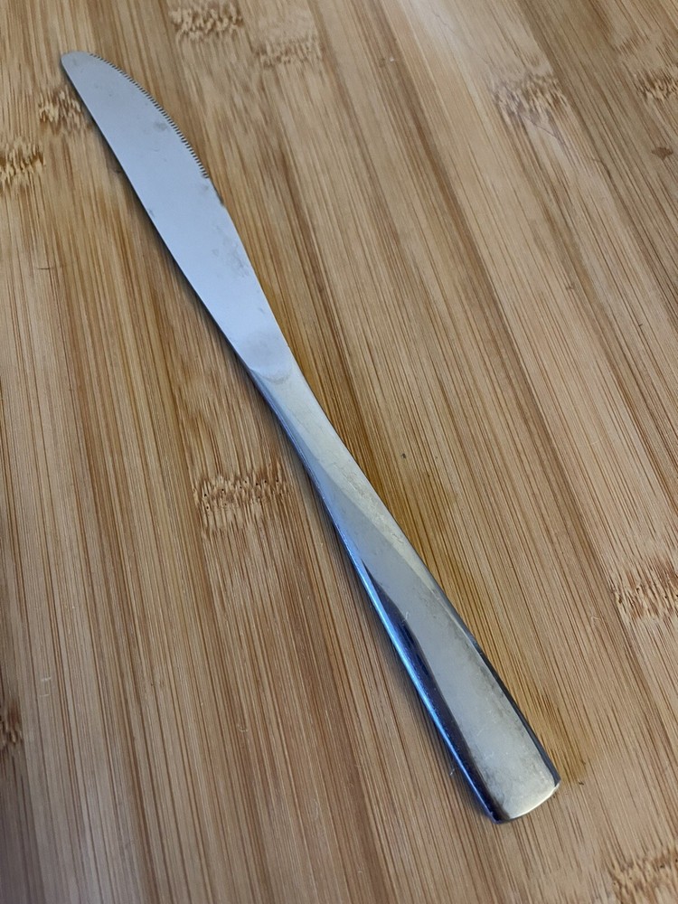 Unbranded Glossy Stainless Flared Handle MODERN SOLID KNIFE 9”