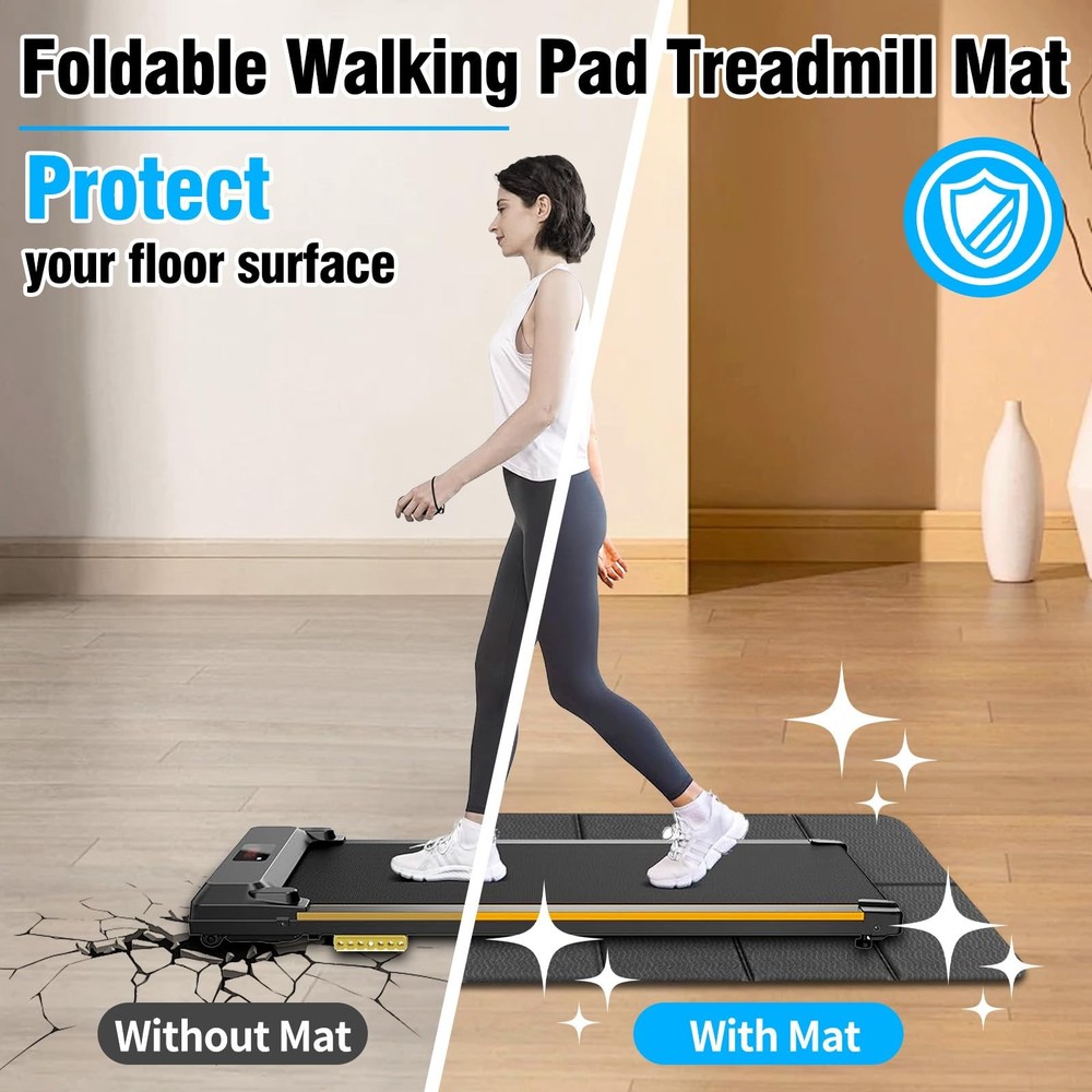 Foldable Walking Pad Treadmill Mat, Floor Protection Pad, Exercise Mats for H...