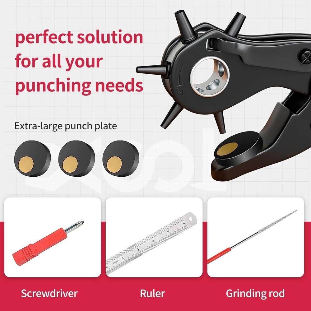 Multi-Function Revolving Punch Tool - Craft Kit with Easy Maintenance Features