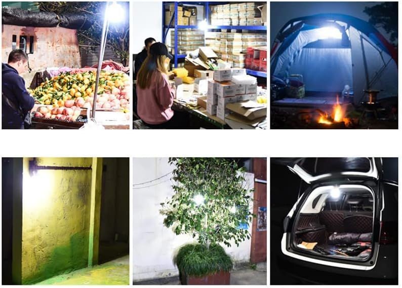 Solar Powered Emergency Camping Lantern - Waterproof, Multi-Function LED Light