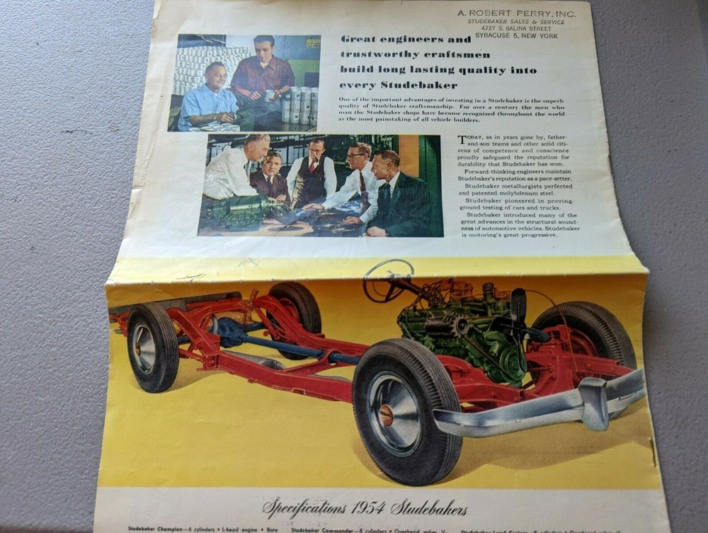 Studebaker 1954 Large Sales Flyer
