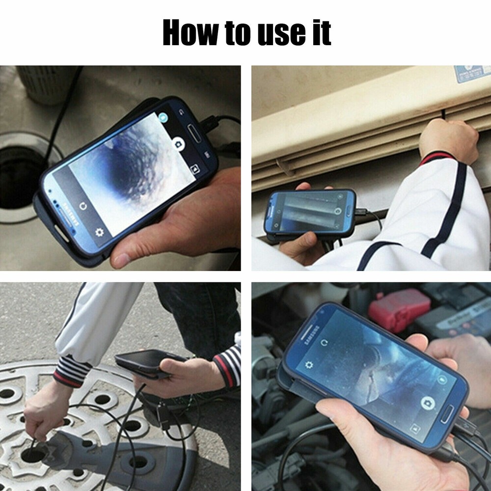 6LED USB Snake Endoscope Borescope Camera for Android Phone Type C HD Inspection