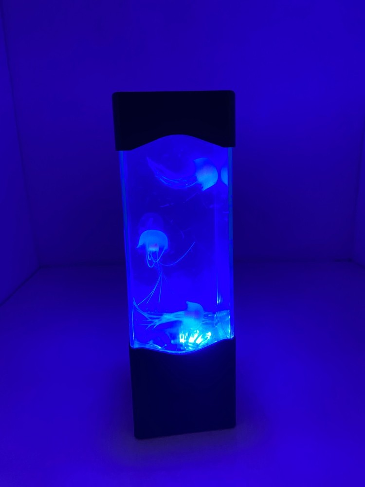 🐞 Smithsonian Jelly Fish Simulation Figures Aquarium Tank With LED Lights WORKS