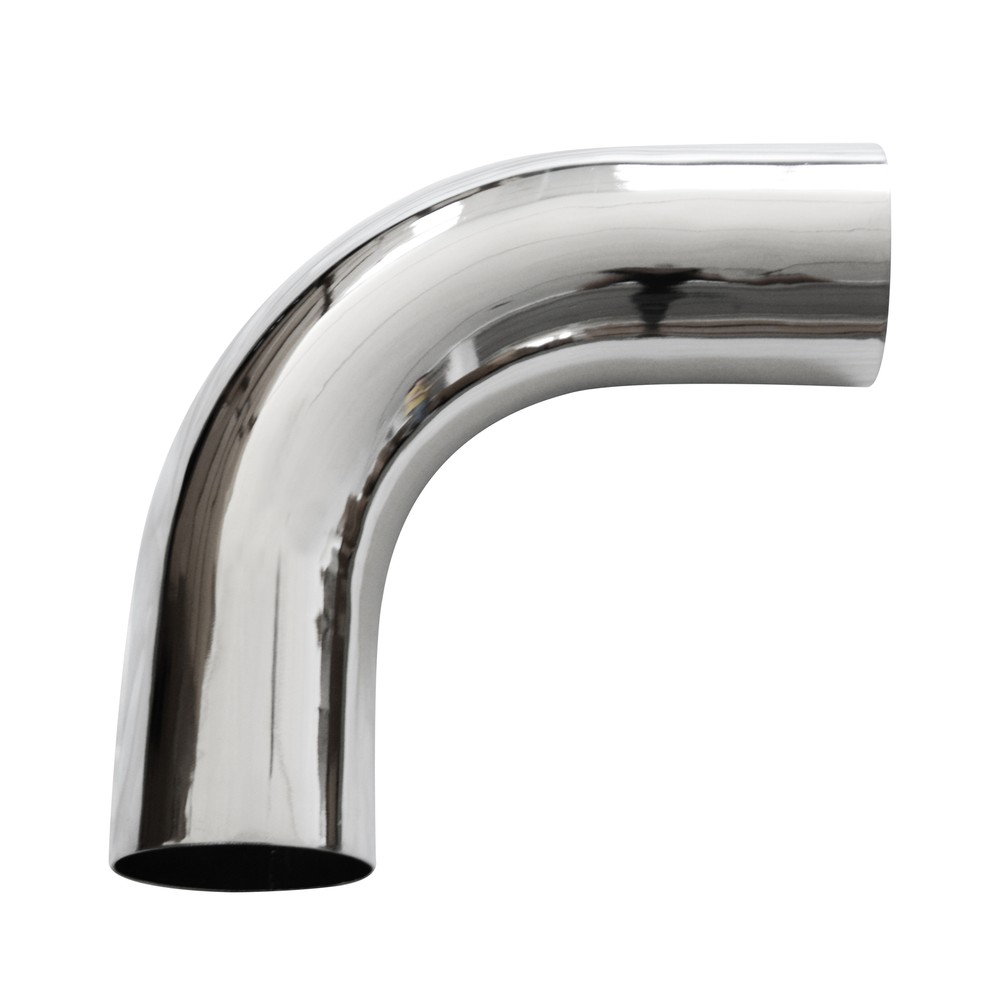 BOZZ 4" OD/OD Chrome 90° Elbow