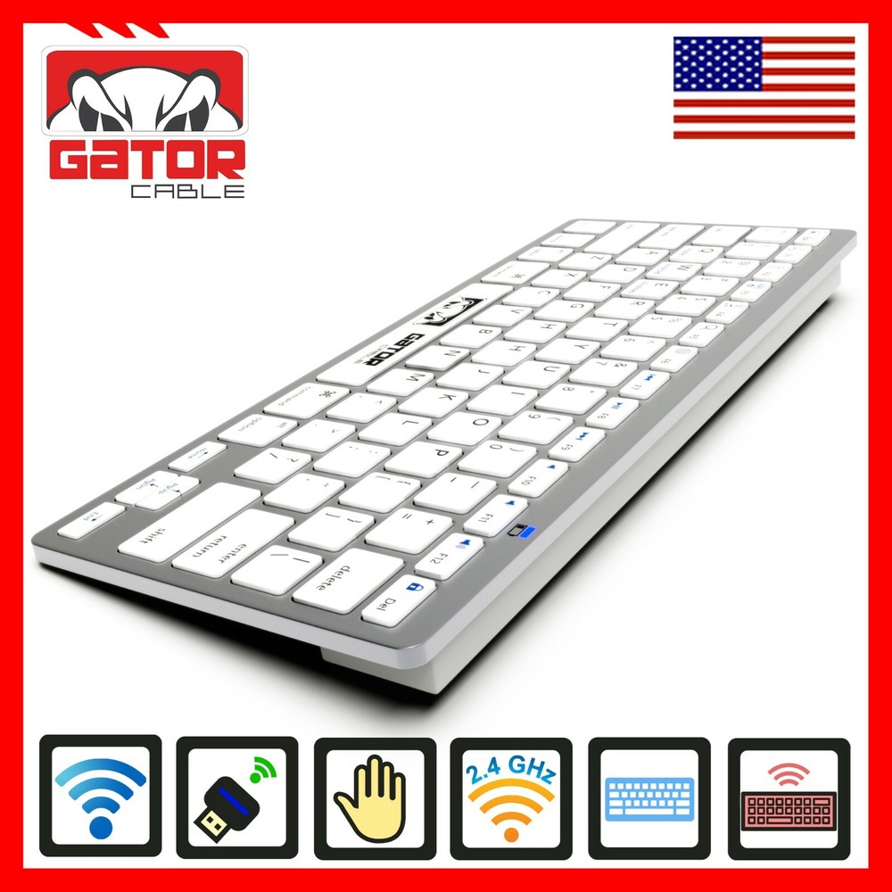 Wireless Bluetooth Keyboard For Windows PC Mac iOS Android iPhone Tablet Slim