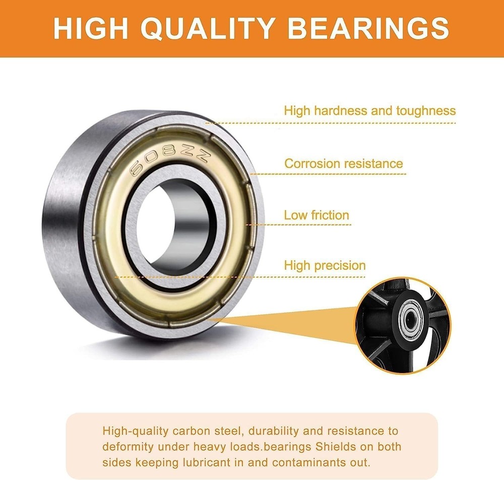 Lightweight 6 Inch Replacement Wheels for Walkers - Easy Installation & Durable