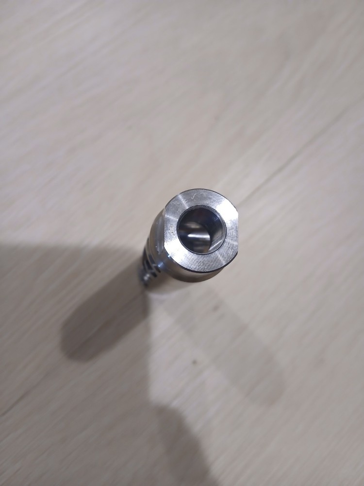 Stainless Steel Brake Handle Decorative Muzzle 1/2-28 Thread .255 Thru Hole.
